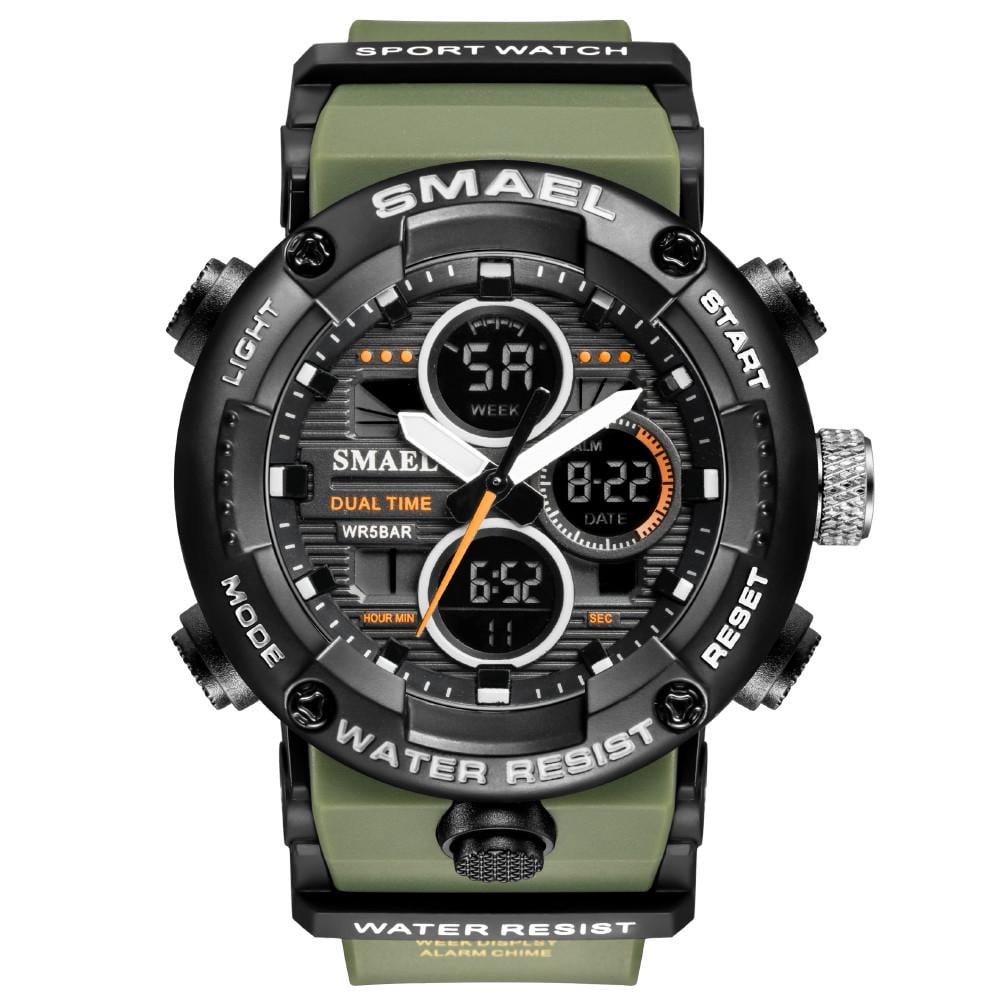 Годинник чоловічий наручний Smael 8038 watсh Army Green (15179) - фото 1