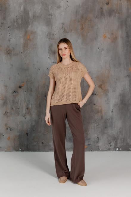 Футболка женская вязаная ART KNIT Сетка S/M Бежевый