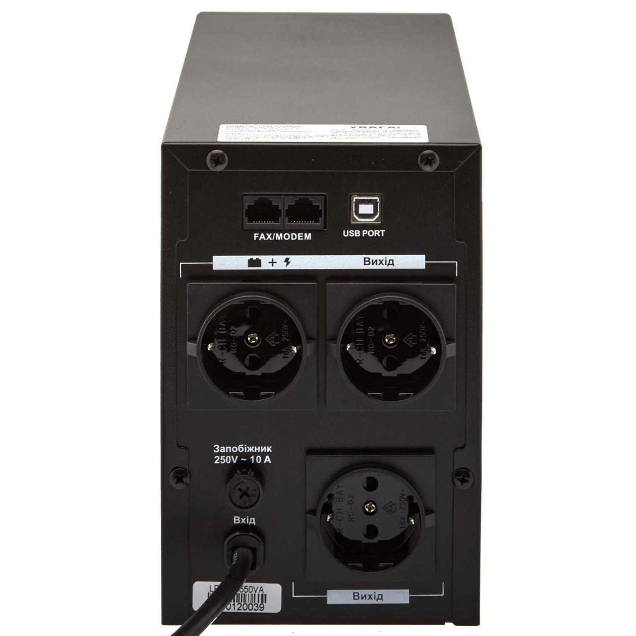 ДБЖ LogicPower LPM-U1250VA 875Вт лінійно-інтерактивний - фото 2