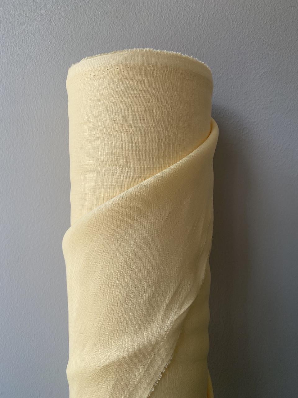 Ткань рубашечно-платьевая LINEN PLUS льняная 143 см 764 Нежно-желтый - фото 2 Ткань рубашечно-платьевая LINEN PLUS льняная 143 см 764 Нежно-желтый - фото 2