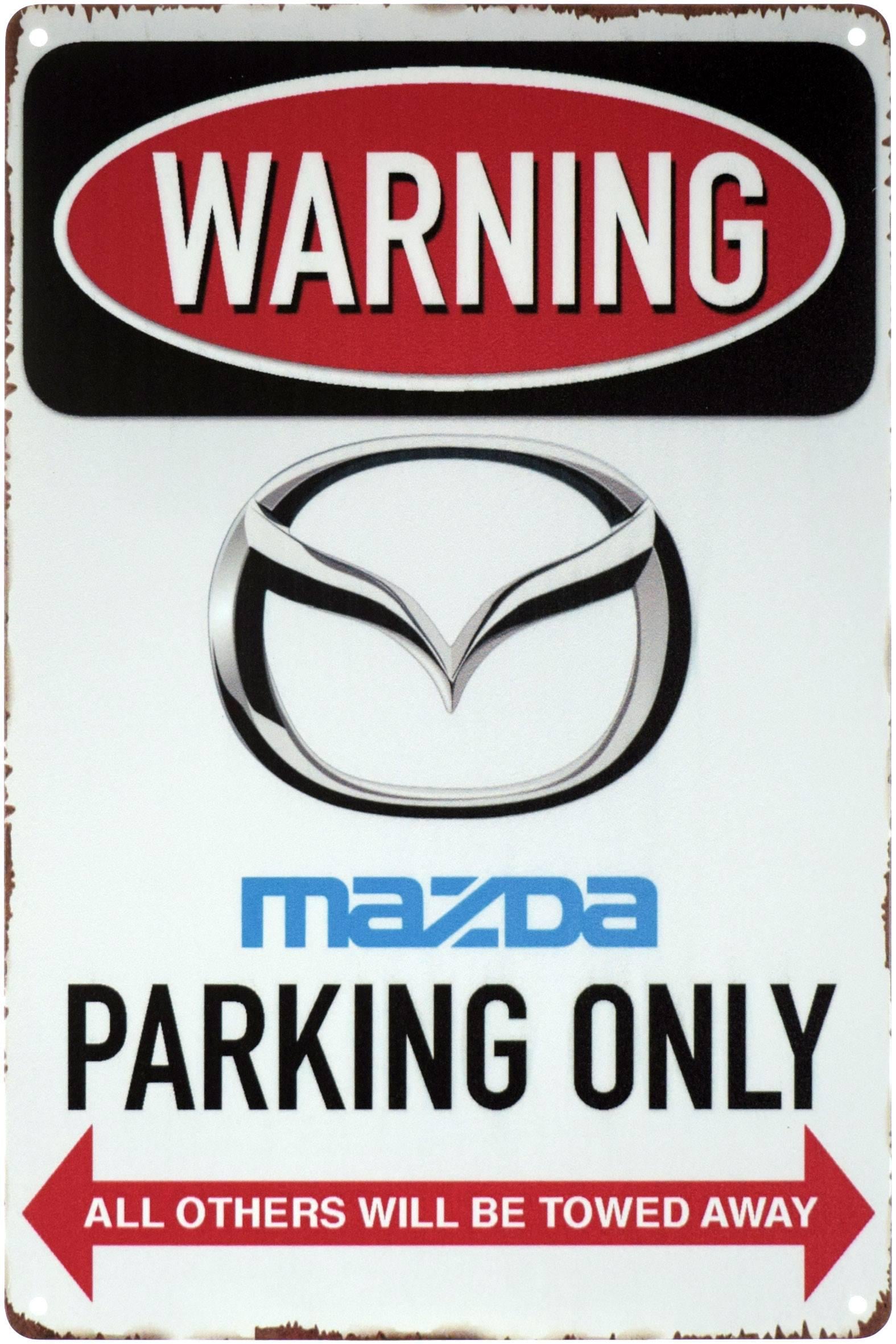 Табличка металлическая Внимание! Парковка Только Для Мазды/Warning! Mazda Parking Only 20x30 см Табличка металлическая Внимание! Парковка Только Для Мазды/Warning! Mazda Parking Only 20x30 см