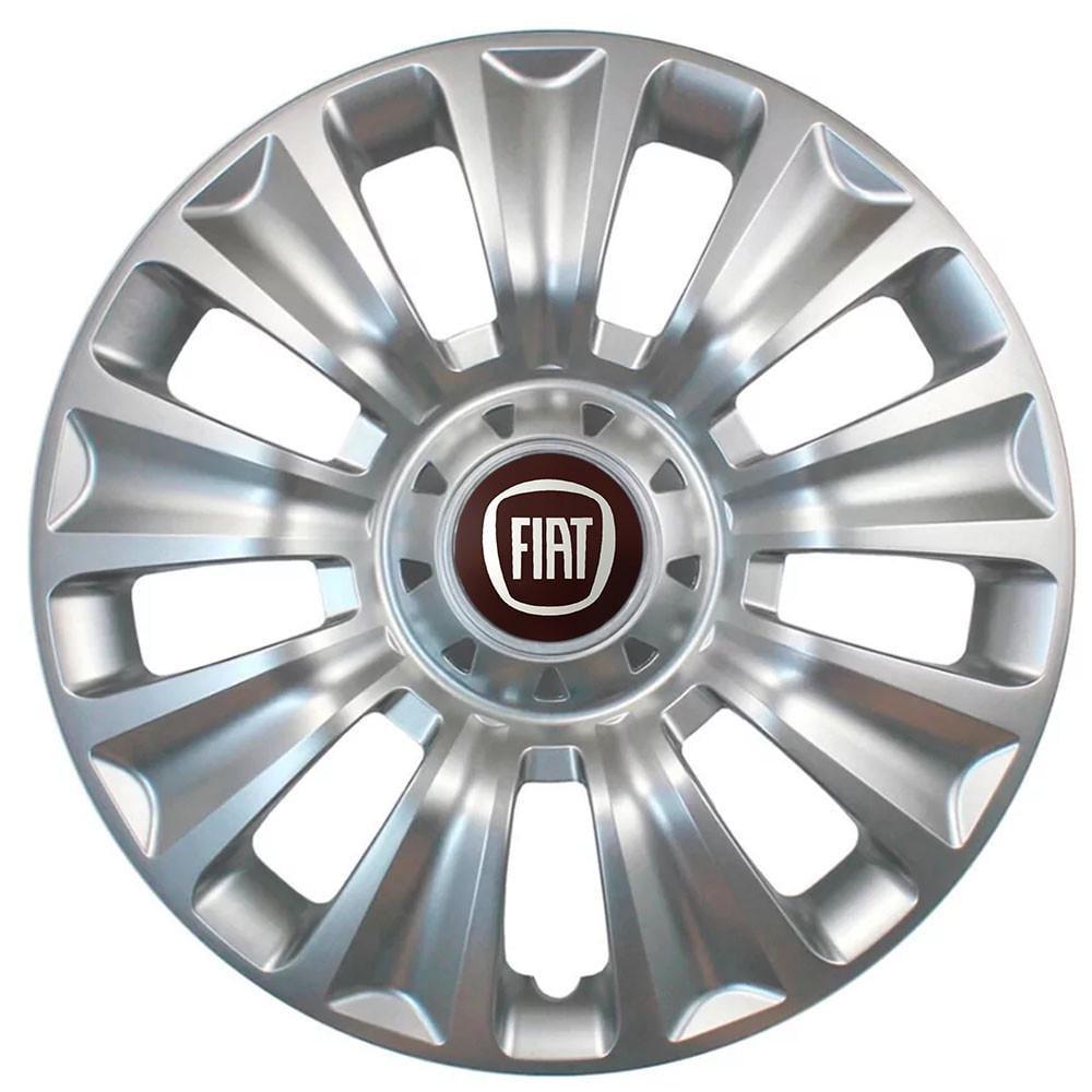 Колпаки SJS с логотипом Fiat 424 R16 4 шт. Серебряный (31006367)