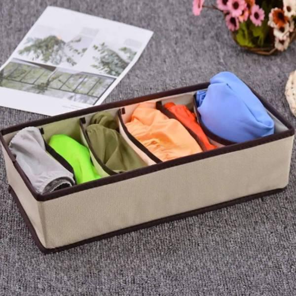 Комплект органайзеров 3в1 для хранения белья Бежевый (e0d53315) - фото 5