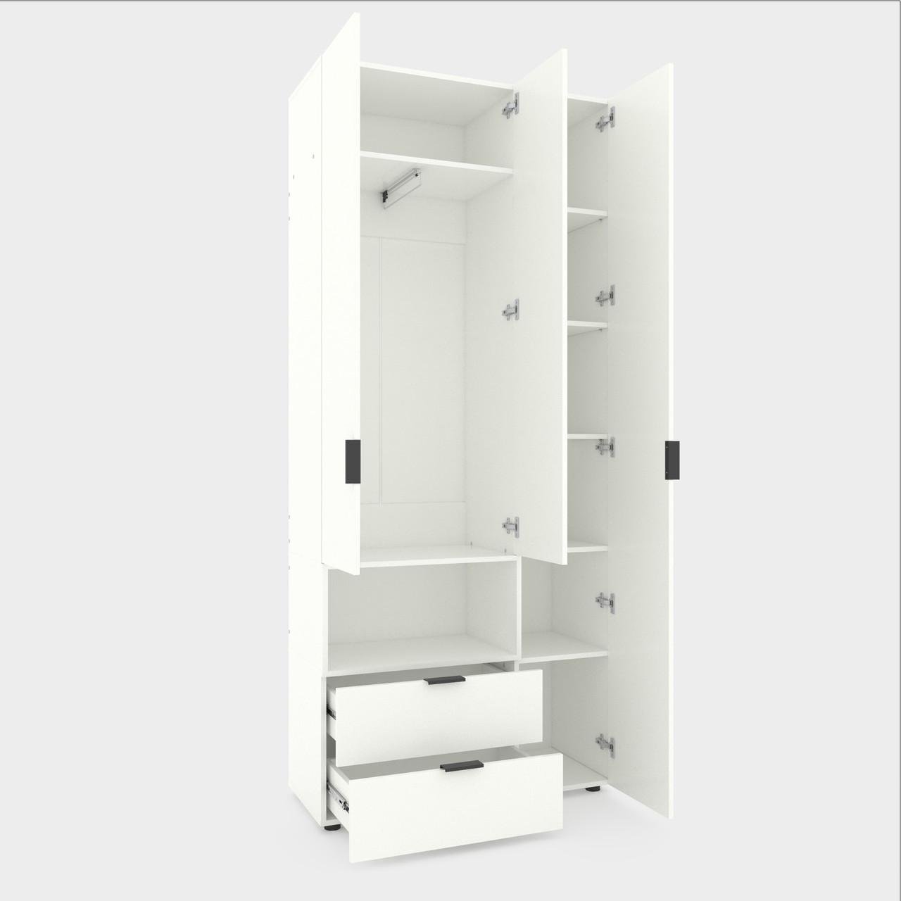 Шкаф Metkas Home A002L ЛДСП 1000x420x2300 мм Белый Снег - фото 1 Шкаф Metkas Home A002L ЛДСП 1000x420x2300 мм Белый Снег - фото 1