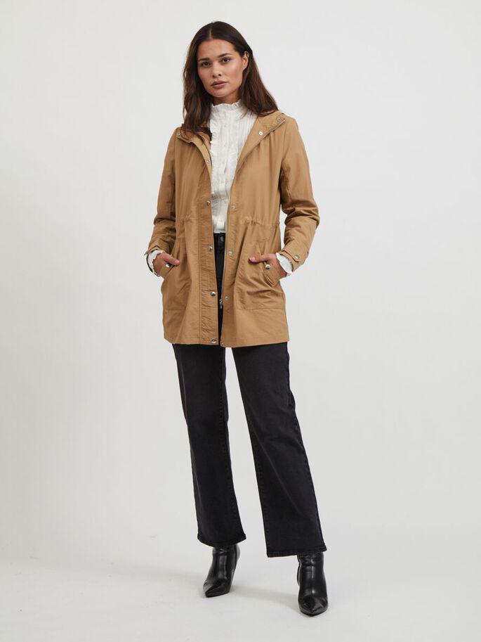 Плащ Vila M Бежевый (14067500b51) - фото 3 Плащ Vila M Бежевый (14067500b51) - фото 3