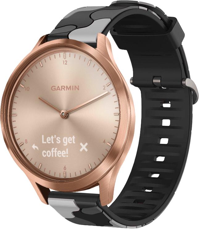 Ремешок Tactic Camouflage для Garmin Vivomove HR Black Grey (32905-53)