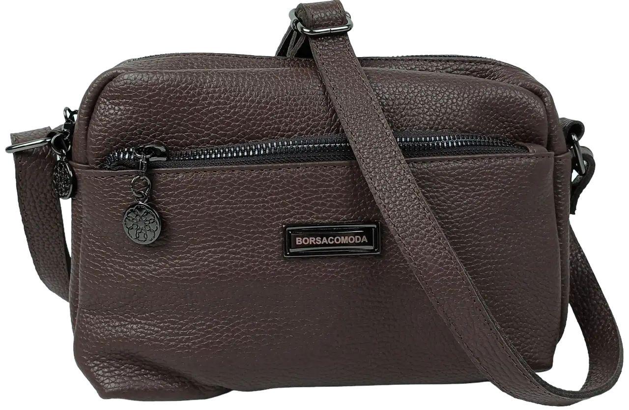 Сумка жіноча Borsacomoda натуральна шкіра Темно-коричневий (820.037) Сумка жіноча Borsacomoda натуральна шкіра Темно-коричневий (820.037)