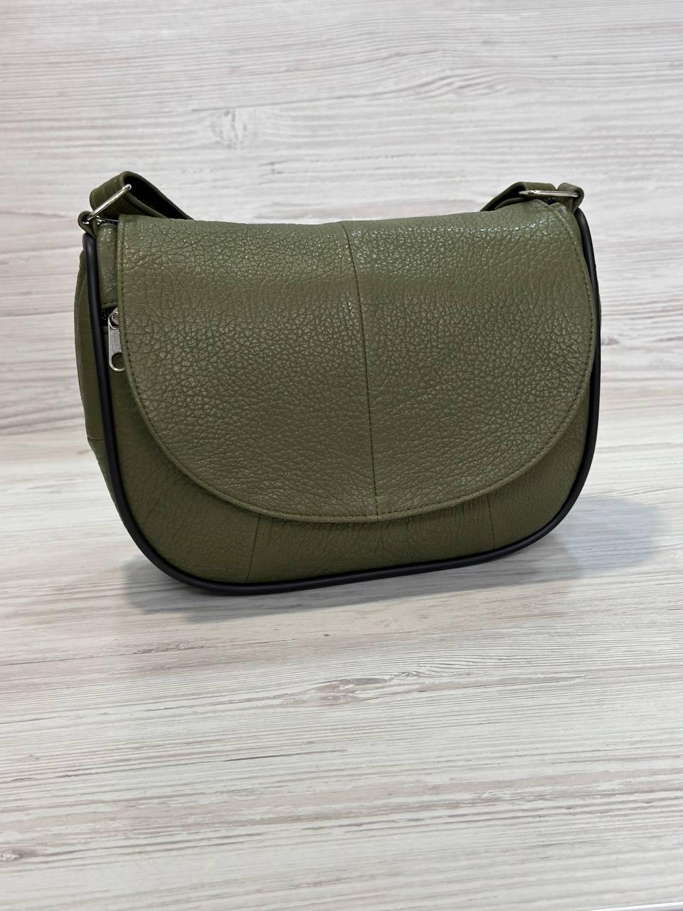 Сумка женская натуральная кожа Зеленый (103029)