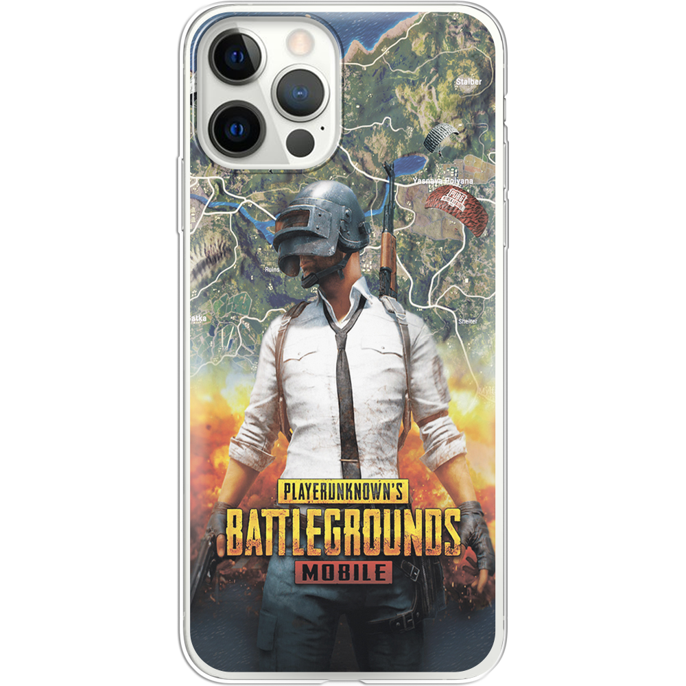 Чохол Boxface iPhone 12 Pro Max PUBG Mobile Прозорий силікон (41085-up2309-41085)