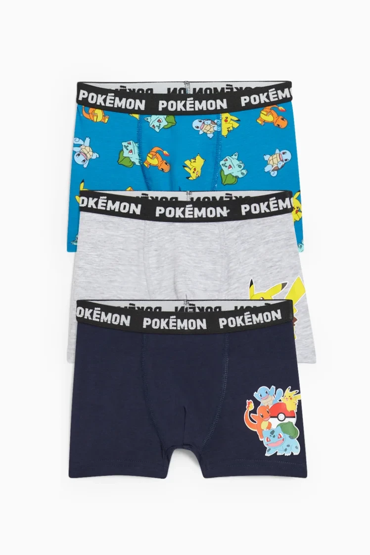 Набір трусів боксерів Pokemon 122-128 см 7-8 р. 3 шт. (2207350)