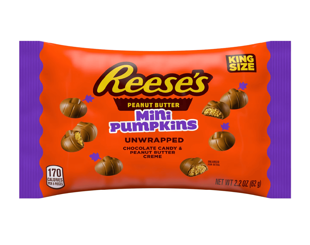 Шоколадні цукерки Reese's Unwrapped Mini Pumpkins 62 г (3194655926)