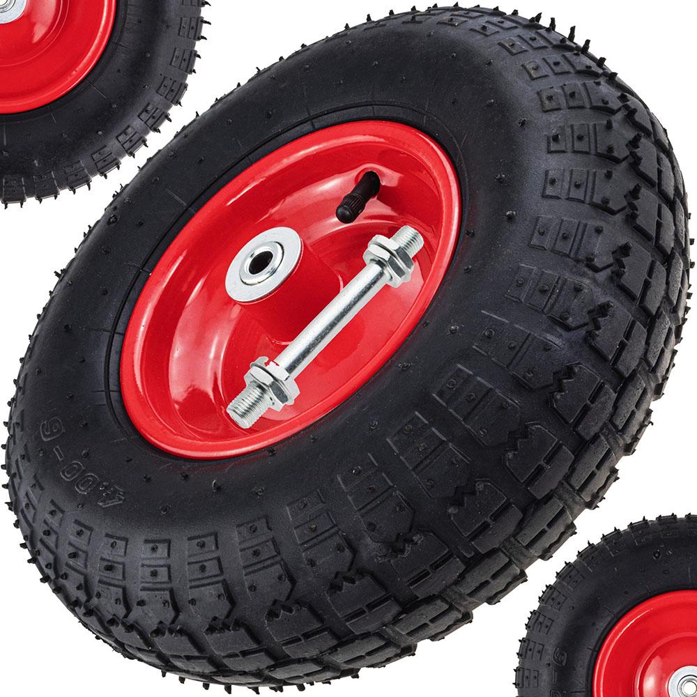 Колесо для тачки Vorfal с осью 400-6 усиленное 4-фланцевое 34 см (V09420) - фото 4