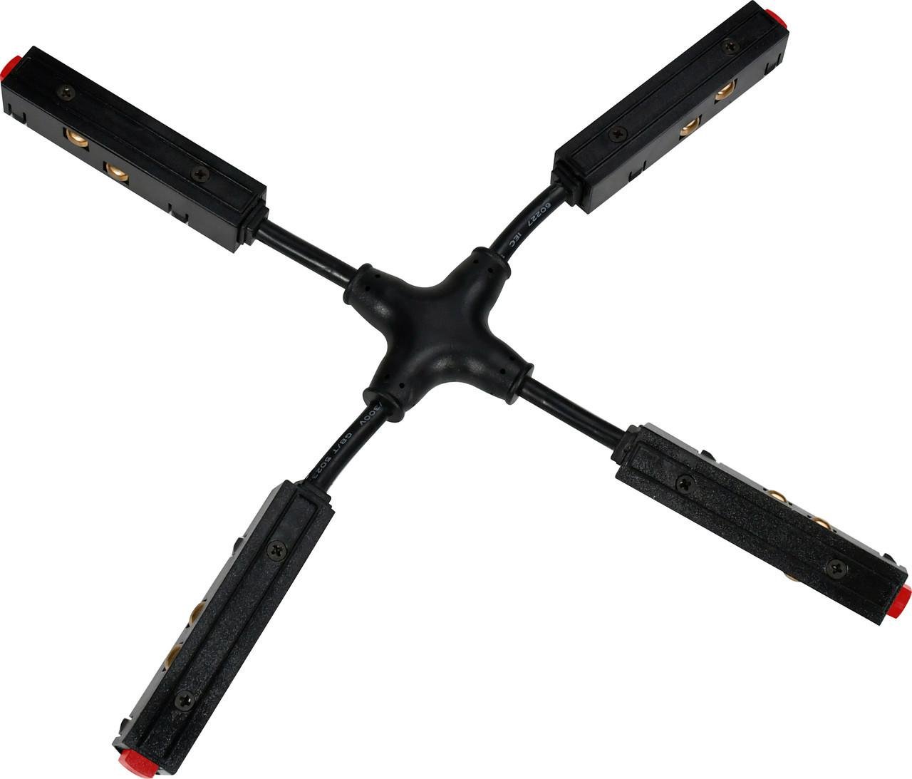 Коннектор питания X-образный OL505 для магнитного шинопровода 48V Черный (29546967)