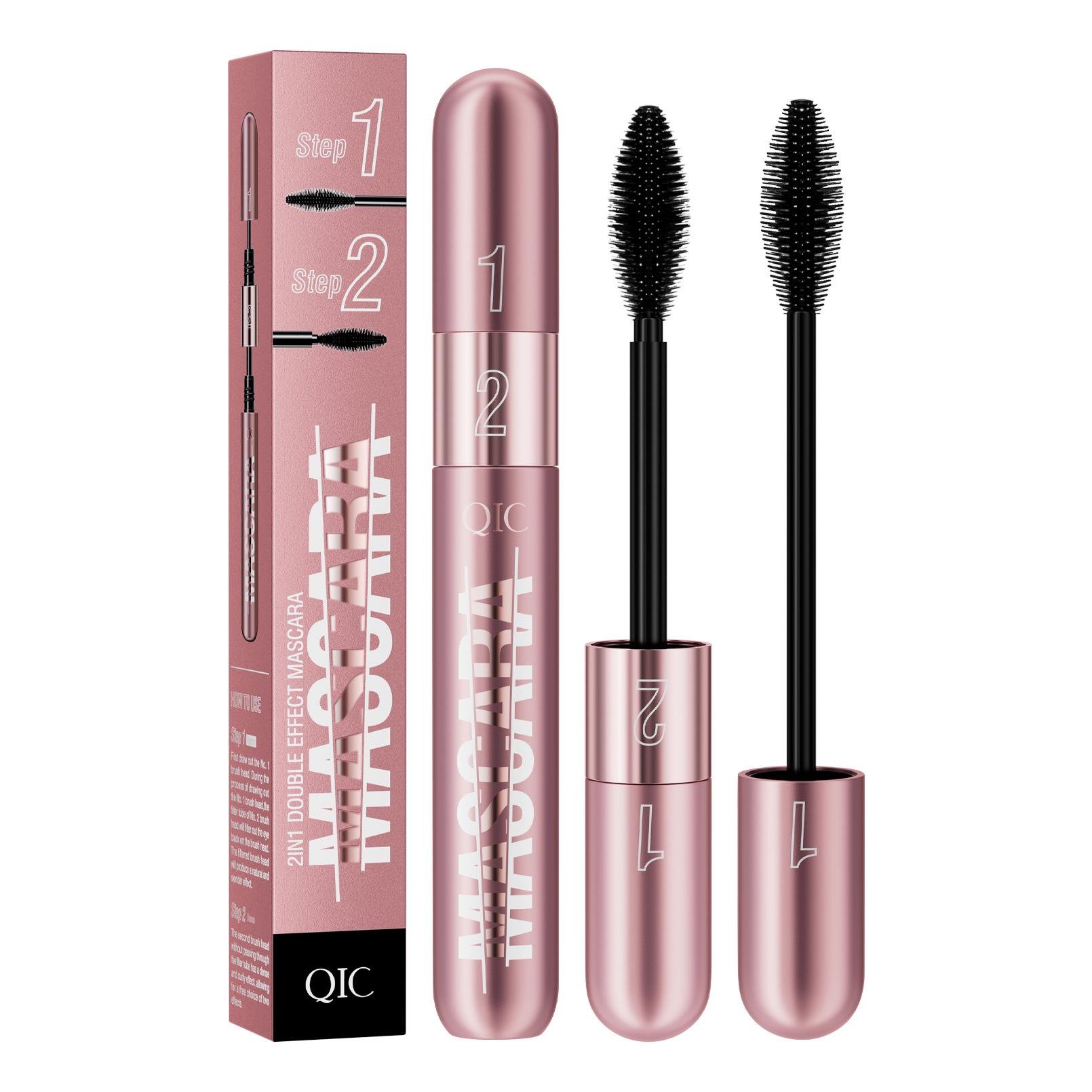 Тушь для ресниц Qic Waterproof Non-caking Mascara Double Effect Mascara 9 мл Черный
