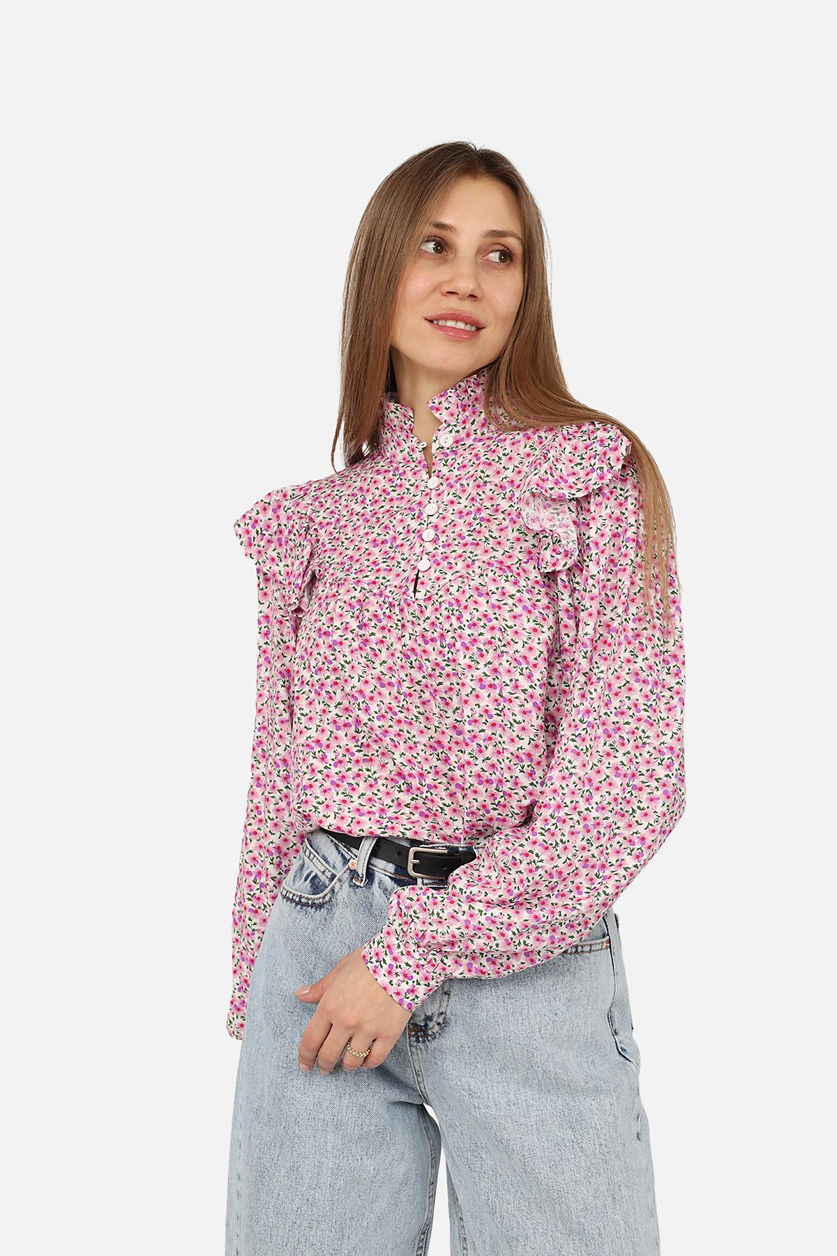 Блуза женская ЦБ-00270131 р. 42 Розовый (SKT001045601) - фото 2 Блуза женская ЦБ-00270131 р. 42 Розовый (SKT001045601) - фото 2