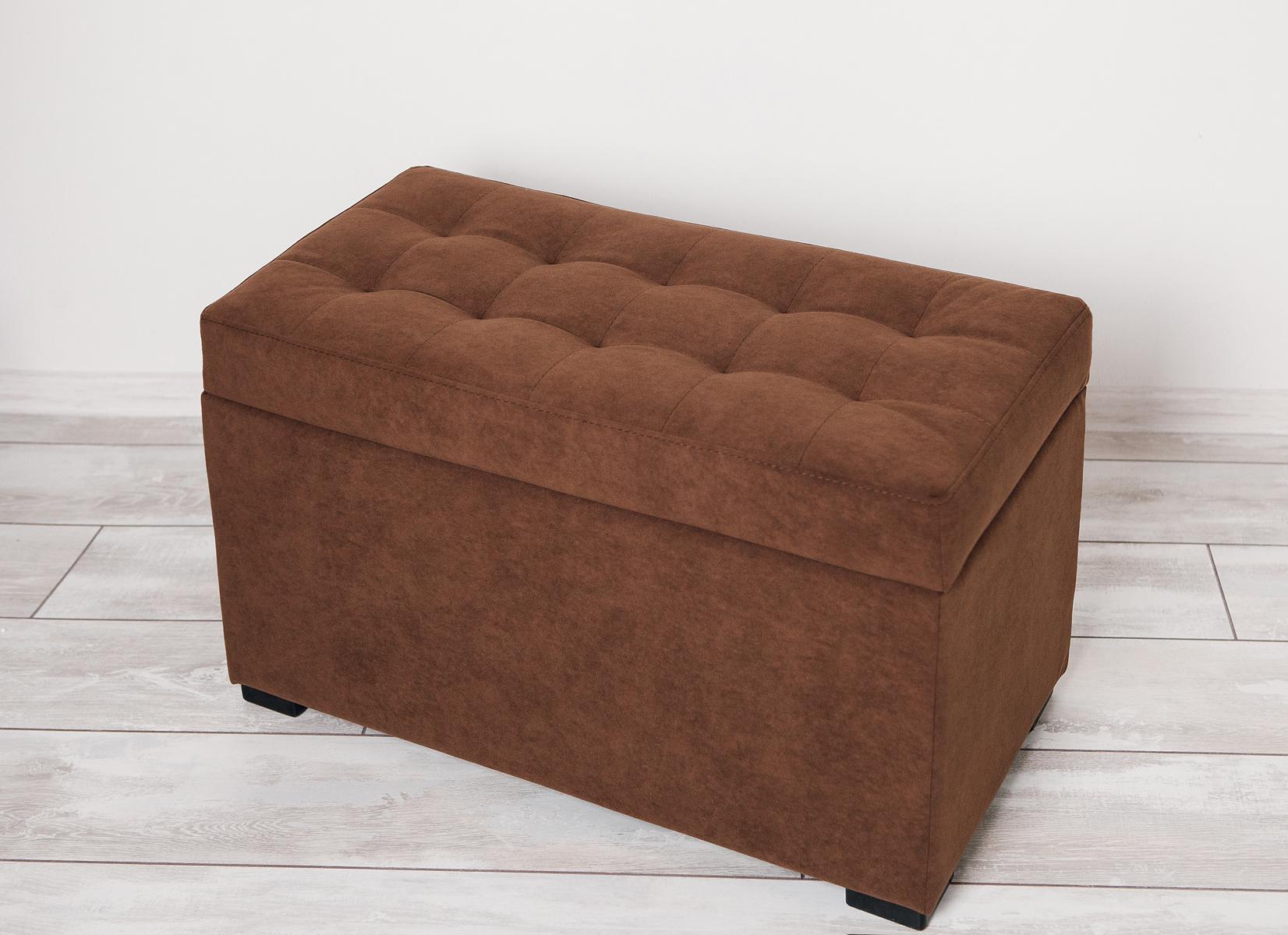 Банкетка з нішею Верона велюр Омега антикіготь 80х40х45 см Коричневий - фото 7 Банкетка з нішею Верона велюр Омега антикіготь 80х40х45 см Коричневий - фото 7