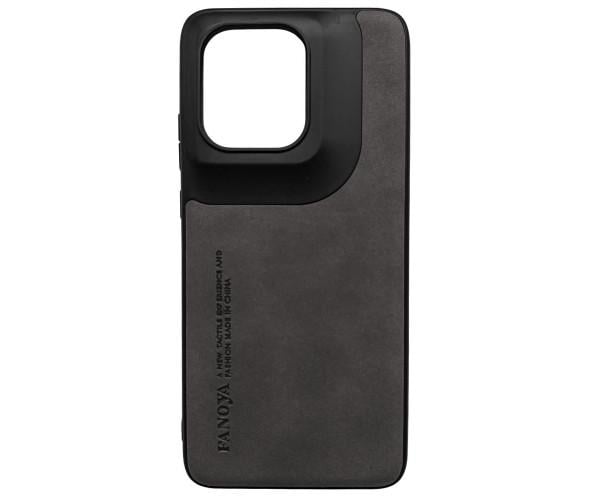 Кожаный чехол - накладка Fanoya для Motorola Edge 50 Neo Черный
