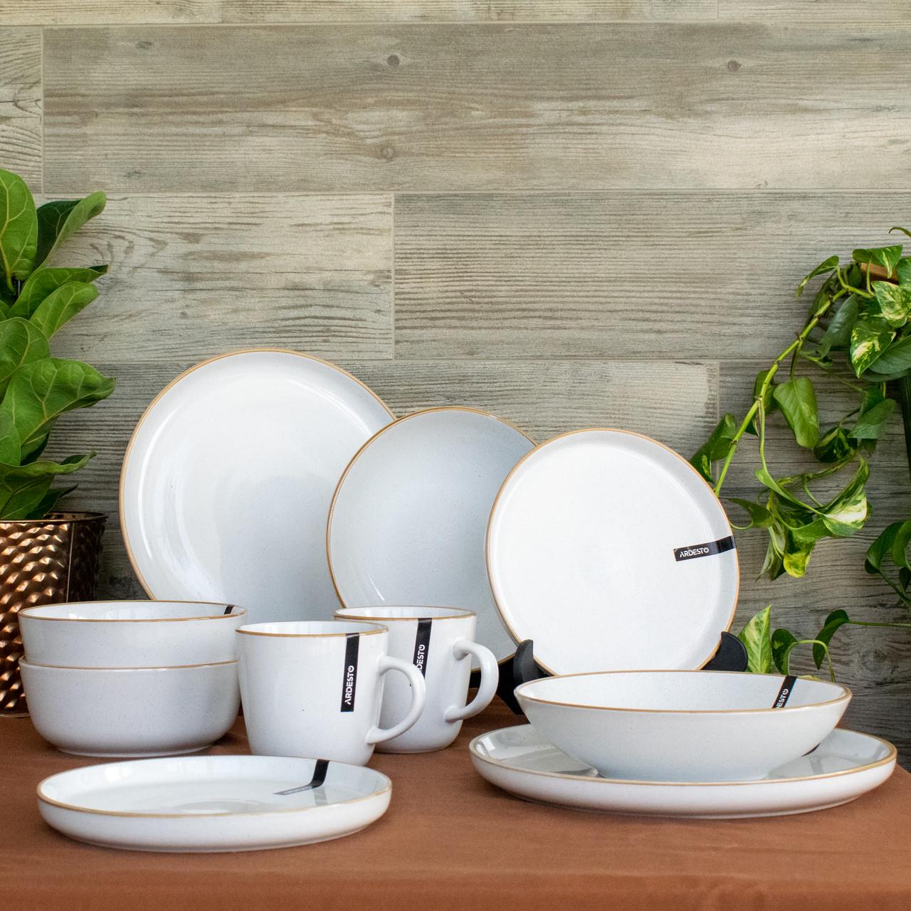 Сервиз из керамической посуды Ardesto Apulia white 10