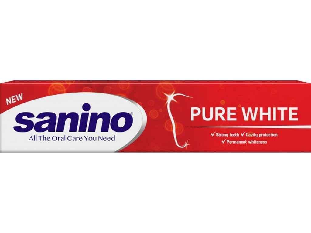 Зубная паста SANINO pure white отбеливающая 90 мл (993505)