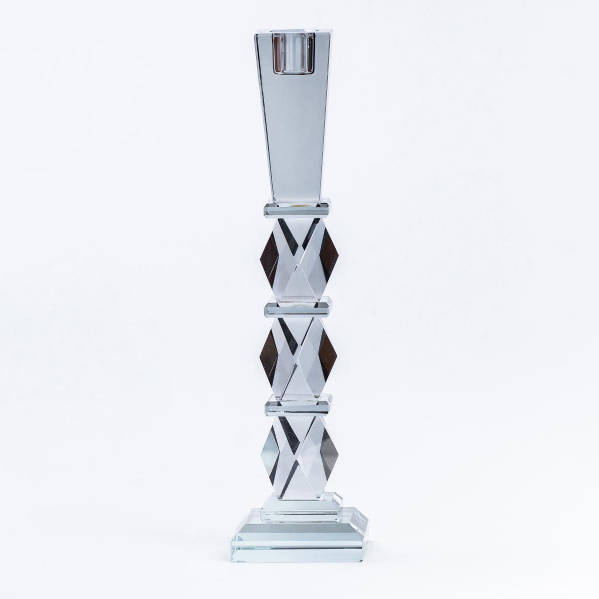 Подсвечник стеклянный Night Crystal 27,5 см (HP36556L) Подсвечник стеклянный Night Crystal 27,5 см (HP36556L)