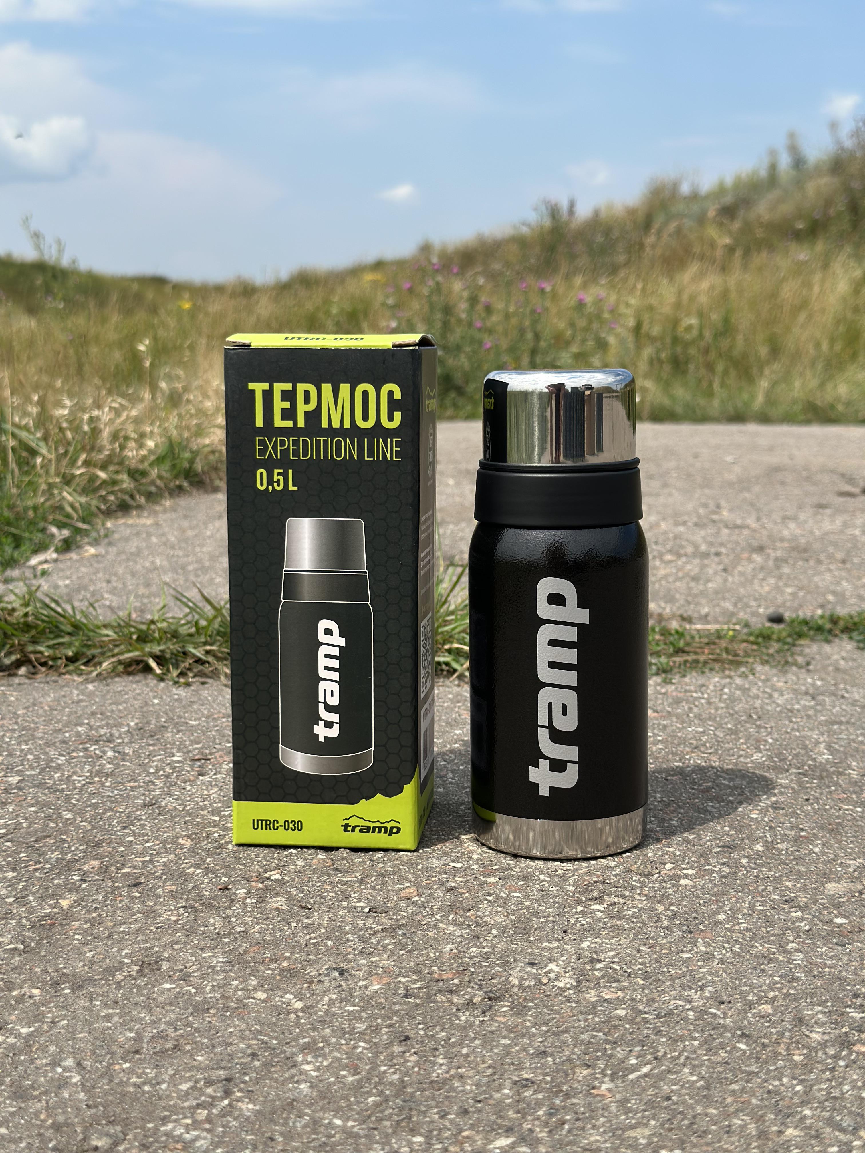 Термос для напитков Tramp expeditio с нержавейки держит 24 ч. 0,5 л (UTRC-030-black) - фото 8