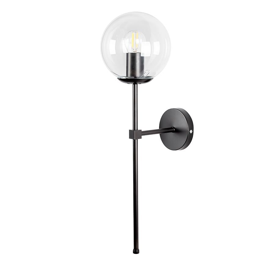 Светильник настенный шар Levistella 999W2501F-1 BK/CL черный плафон Прозрачный