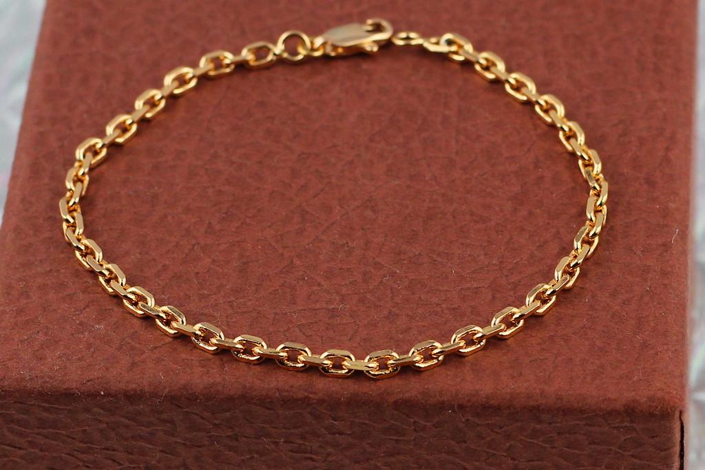 Браслет Xuping Jewelry Якорный 19 см 3,5 мм Золотистый (1674847860)