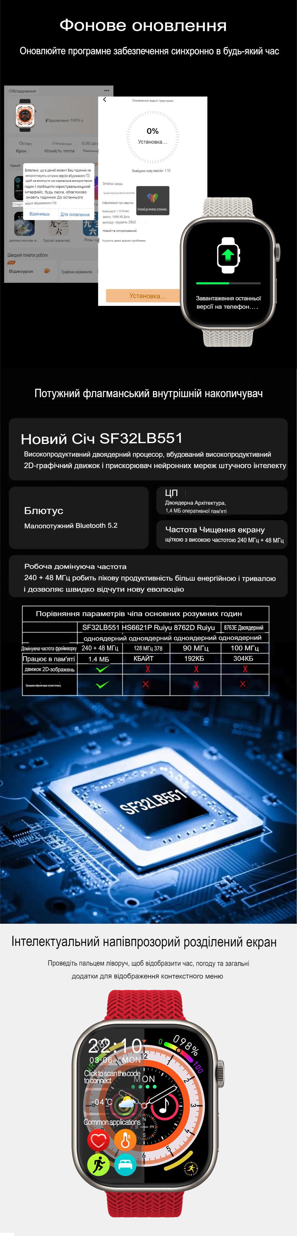 Смарт-часы Smart Watch 8 HK9 Pro 45 mm Amoled экран украинское меню с функцией звонка Black (2156-1) - фото 3