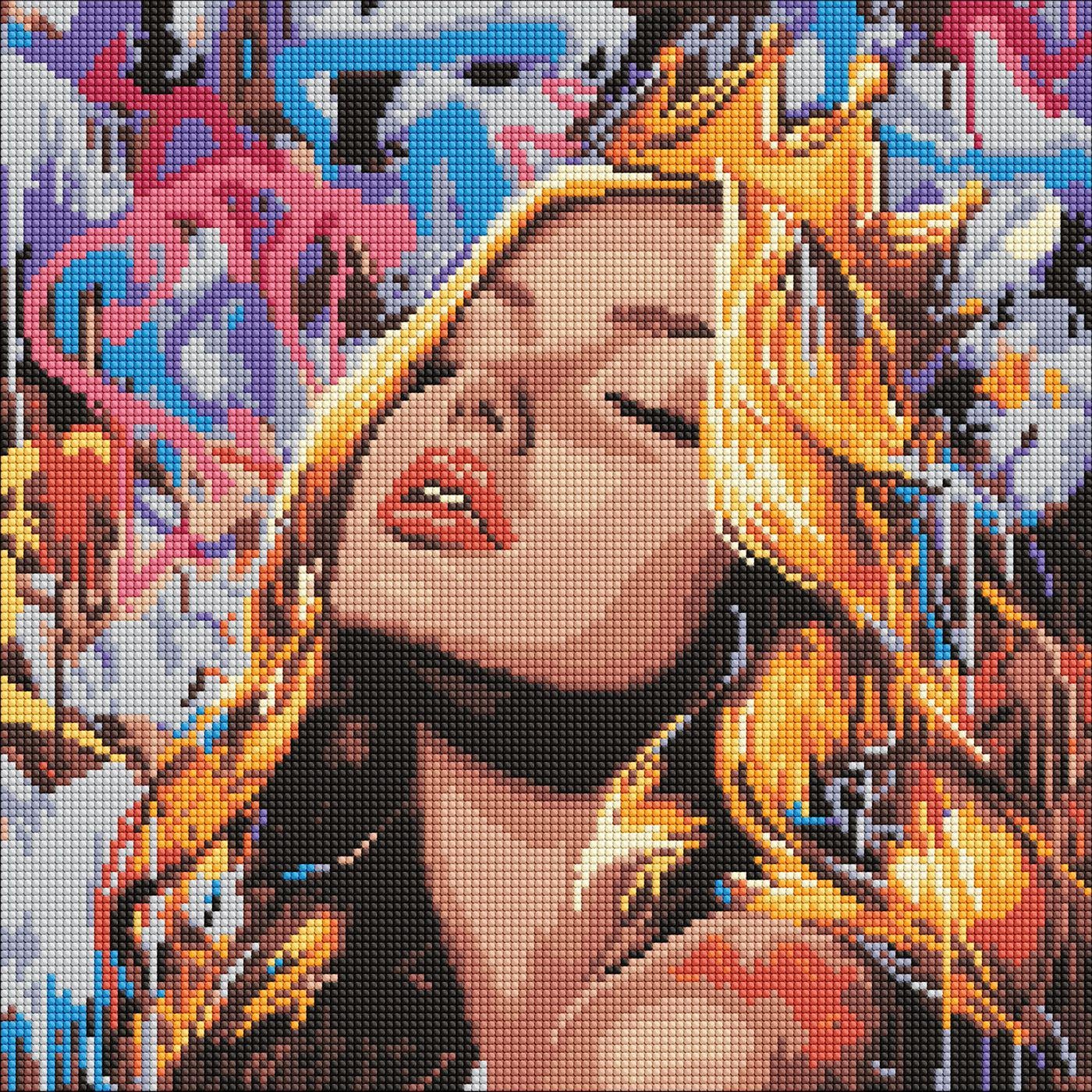 Набір з алмазною мозаїкою на підрамнику Сучасна Спляча красуня AMO8316 40x40 см