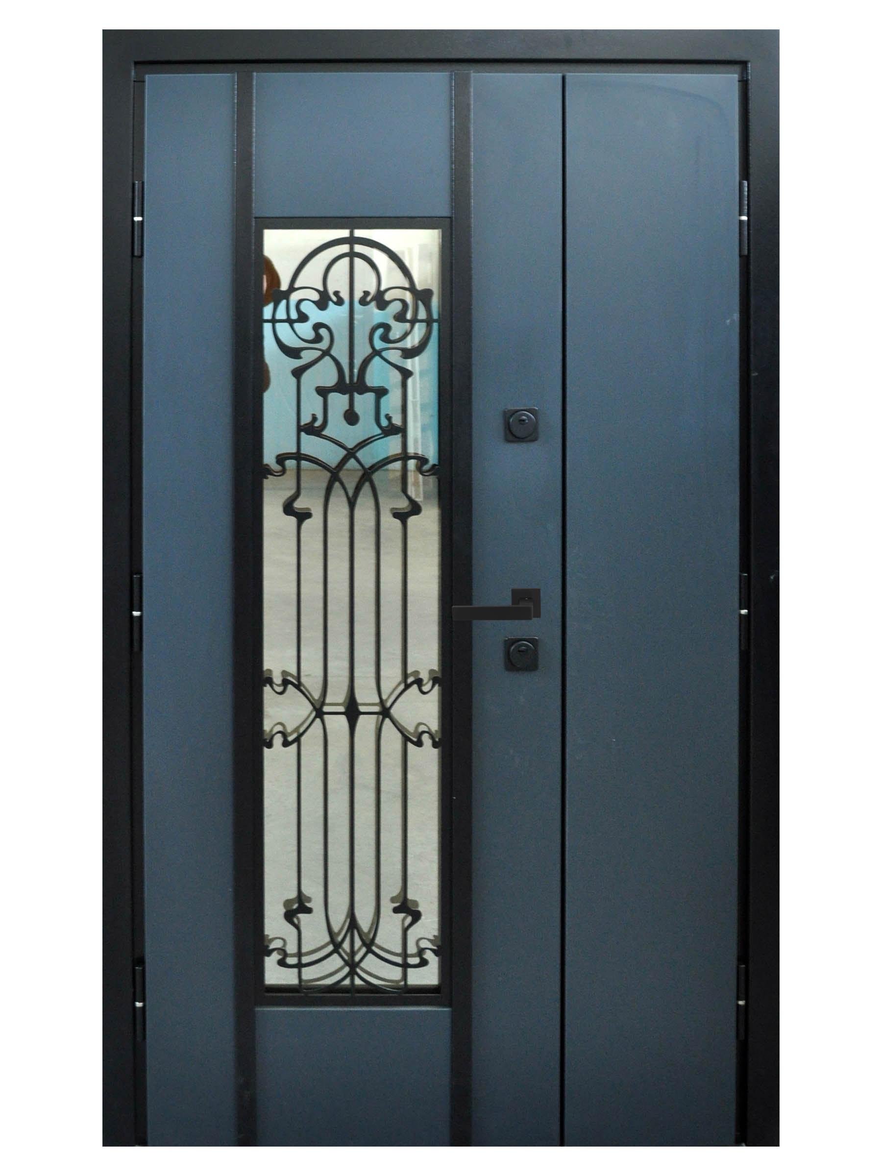 Двері вхідні Максимум NPL400 2040х1200 мм Антрацит (12500498)