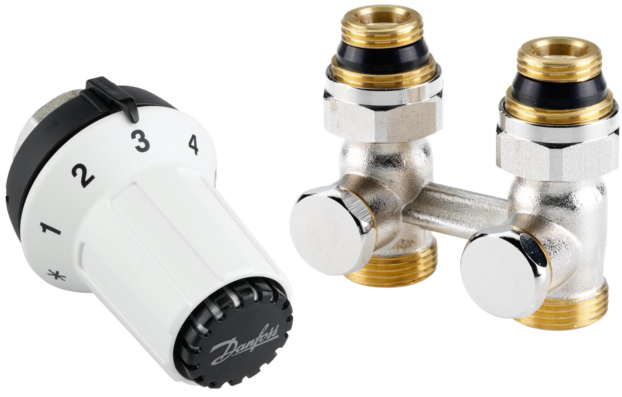Комплект термостатичний Danfoss RAS-CK та RLV-KS 1/2" M30x1,5 прямий (ERC-013G5275)