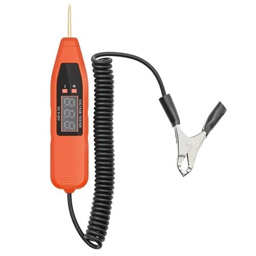 Ручка-тестер автомобильного аккумулятора и цепей 5-32V с ЖК-дисплеем Orange (927083)