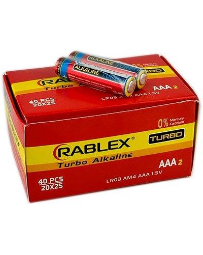 Батарейки Rablex Turbo Alkaline AAA 40 шт./уп. Батарейки Rablex Turbo Alkaline AAA 40 шт./уп.