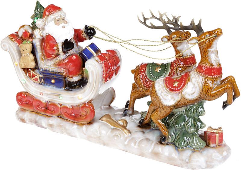 Декор новогодний Экипаж Санты 44,5х12х26 см керамика (BD-197-718)