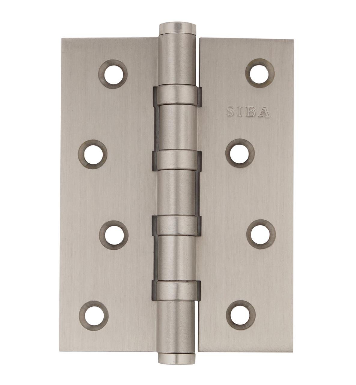 Петля дверна Siba універсальна латунна 100 мм Матовий нікель (4BB 4"х3"х3 мм FHP SN) - фото 2 Петля дверна Siba універсальна латунна 100 мм Матовий нікель (4BB 4"х3"х3 мм FHP SN) - фото 2