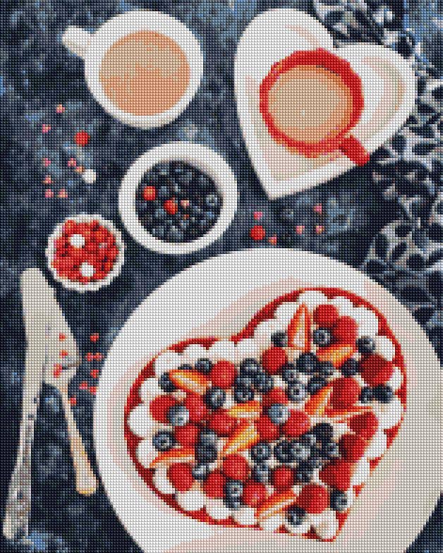 Алмазная мозаика на подрамнике Brushme Ягодный десерт 40x50 см (DBS1103)