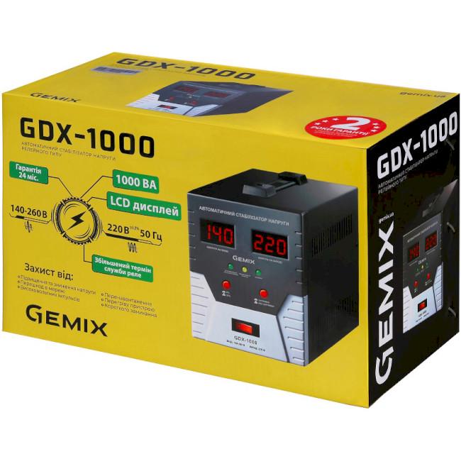 Стабілізатор напруги Gemix GDX-1000 однофазний/релейний 1000VA (601229)