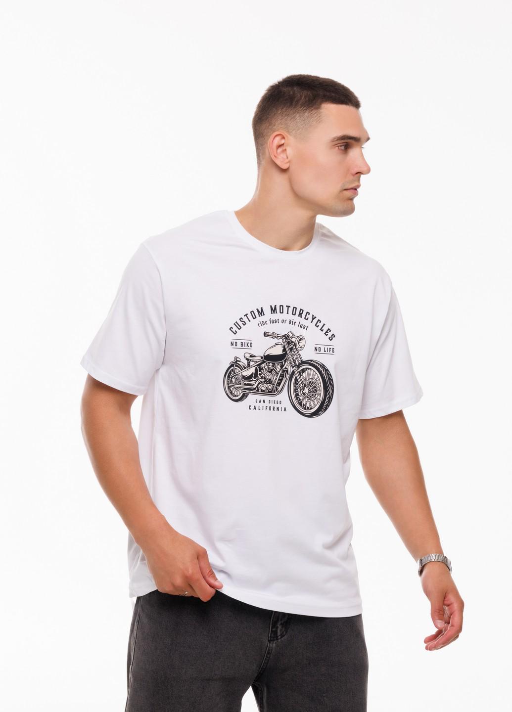 Футболка чоловіча Motorcycle Наталюкс L Білий (1218053200031) - фото 3