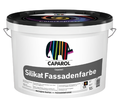 Краска фасадная силикатная матовая Caparol Capatect Silikat Fassadenfarbe база 1 10 л (2441354054)