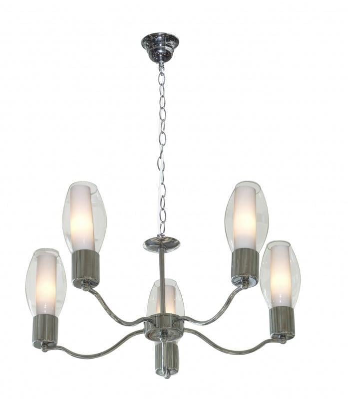 Люстра подвесная техно Brille BR-541S/5 на 5 плафонов