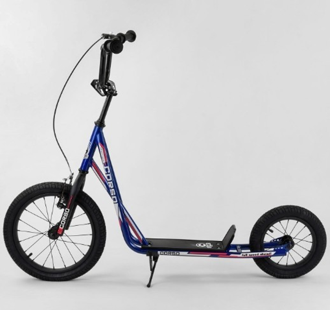 Самокат Corso МХ 30609/1 ручне переднє гальмо/колеса надувні/переднє 16"/заднє 12" (25111496)