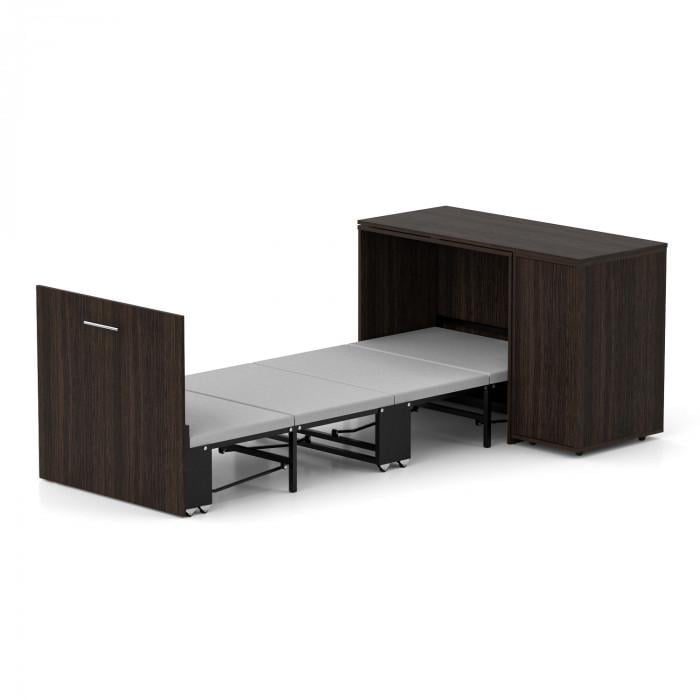 Кровать-трансформер/письменный стол/тумба/комод Knap Knap Sirim-C3 4в1 121х216х77,8 см Венге (24628281)