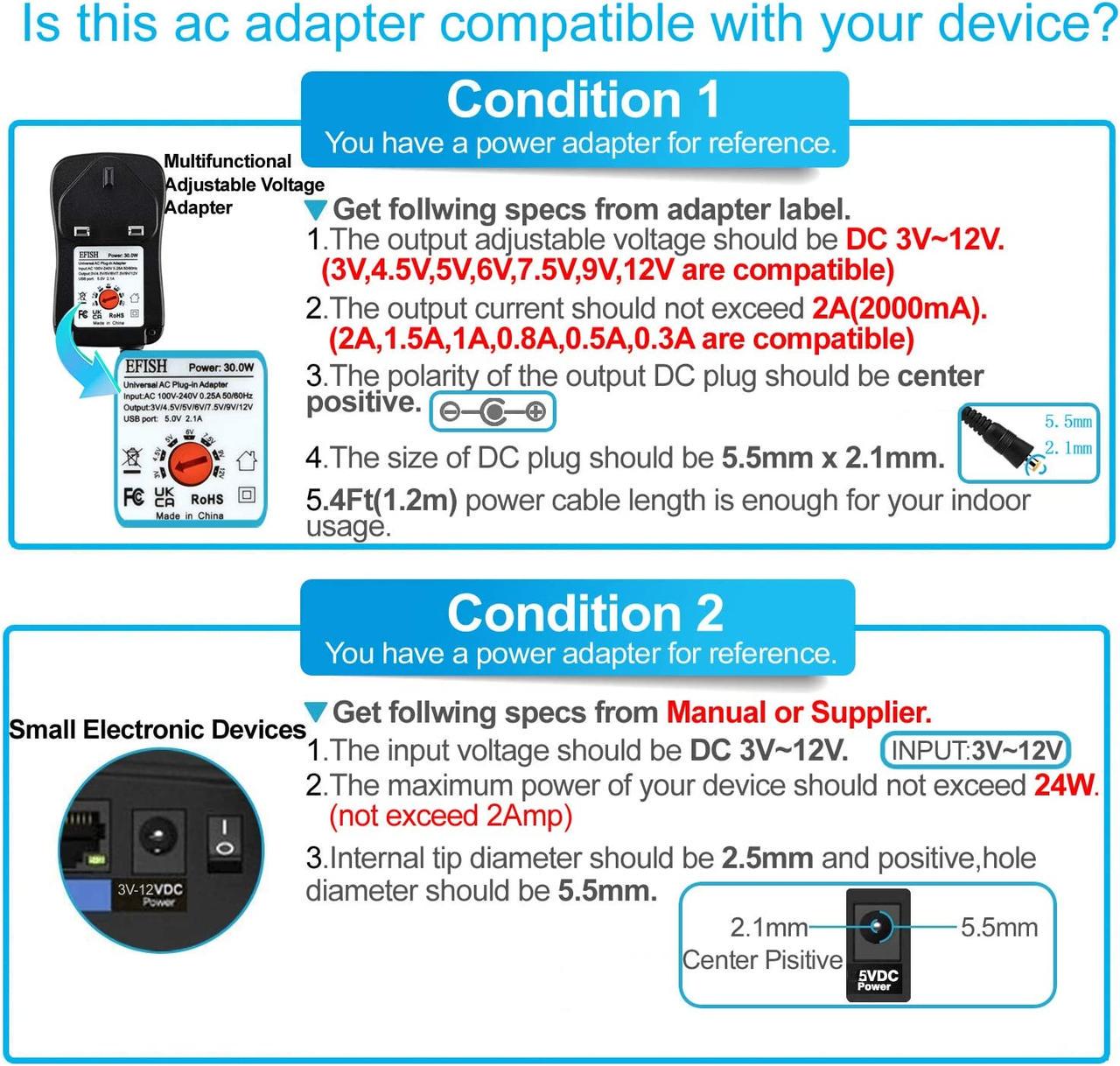 Блок питания Efish универсальный 3-12 В 30 Вт 8 штекеров - фото 7 Блок питания Efish универсальный 3-12 В 30 Вт 8 штекеров - фото 7