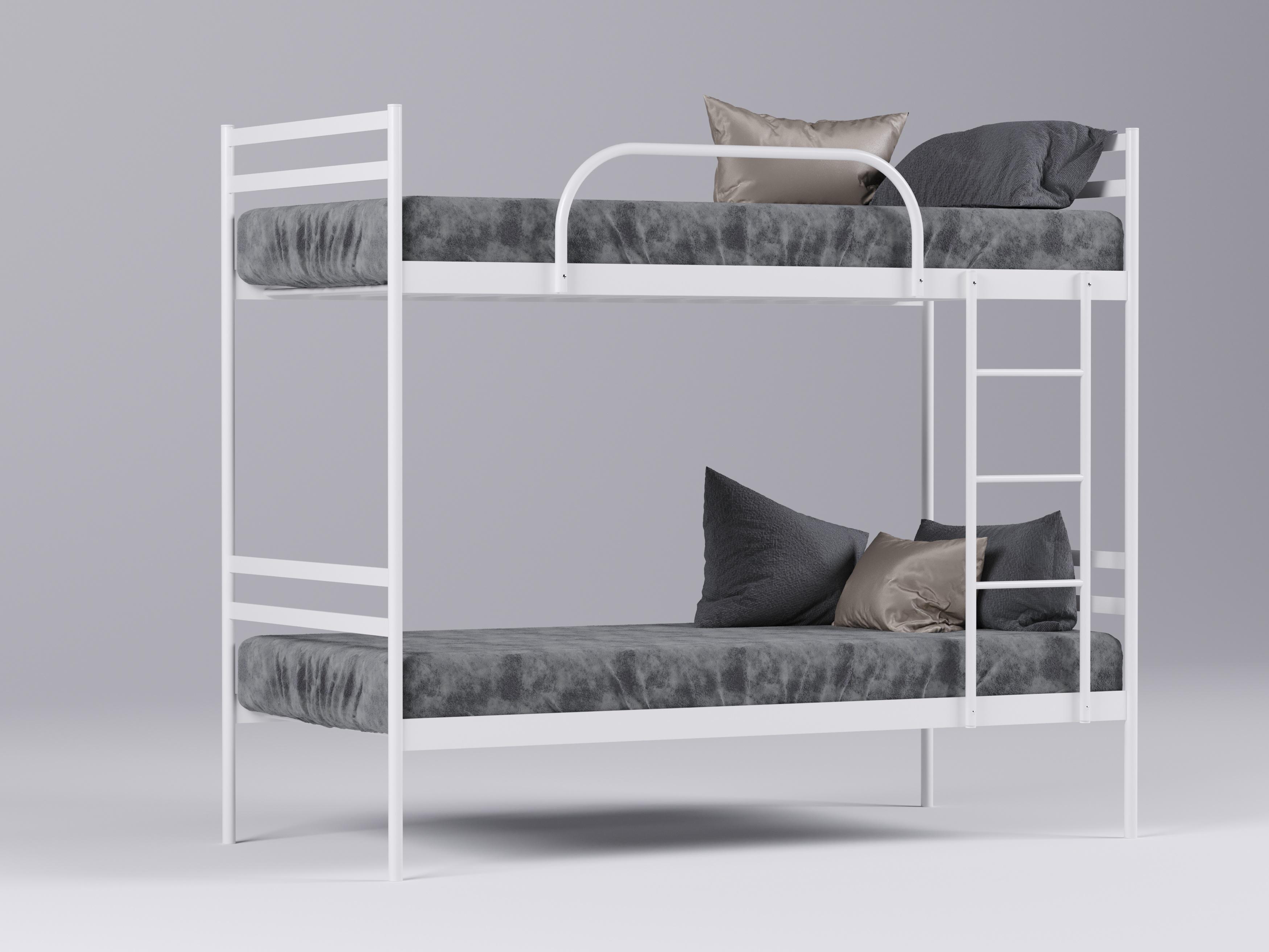 Ліжко двоярусне Tobi Sho COMFORT DUO металеве 190х80 см Білий - фото 5