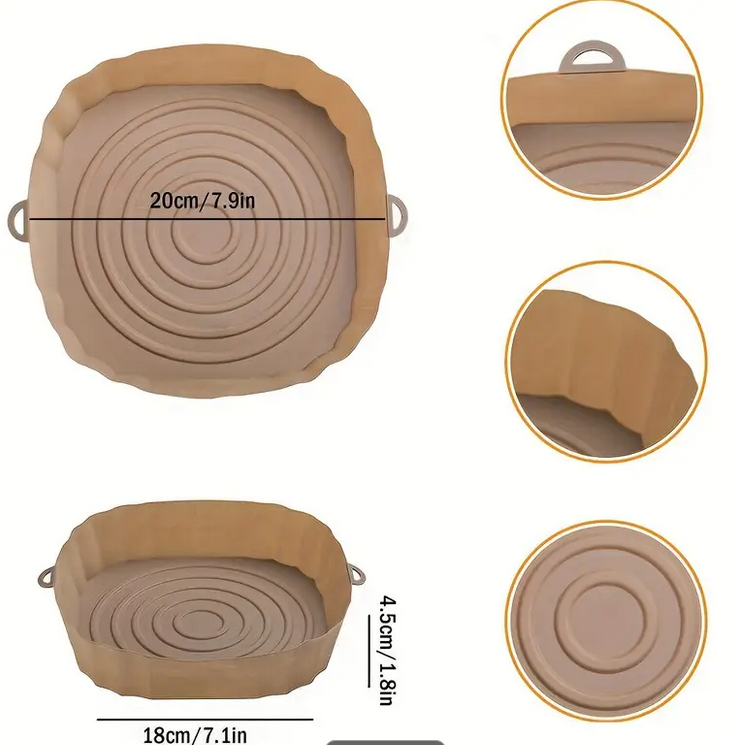 Форма силиконовая для аэрогрилей и аэрофритюрниц Коричневый (W622) - фото 3