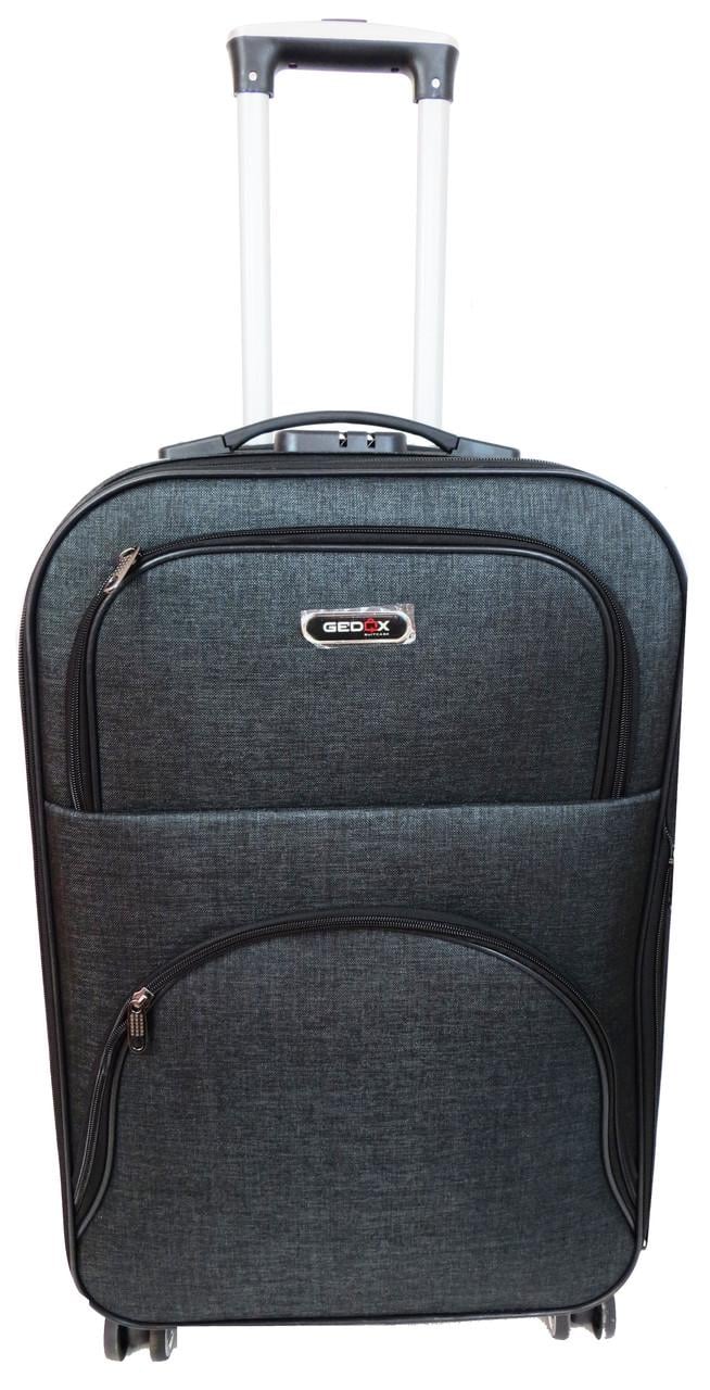 Чемодан большой тканевый Gedox на колесах 100 л Темно-серый