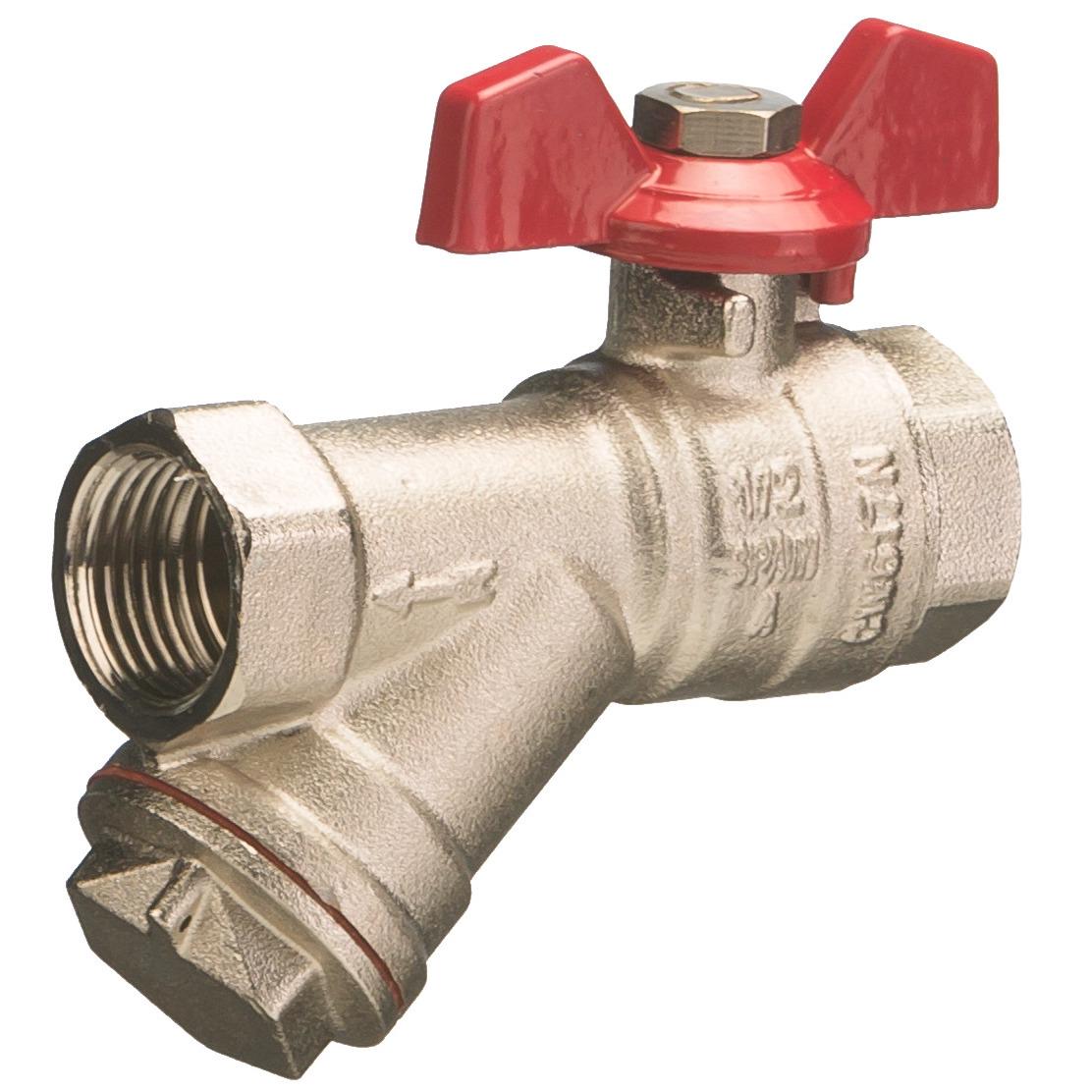 Кран шаровой Arco RHF33 152503 1/2" ВВ с фильтром бабочка (91948)