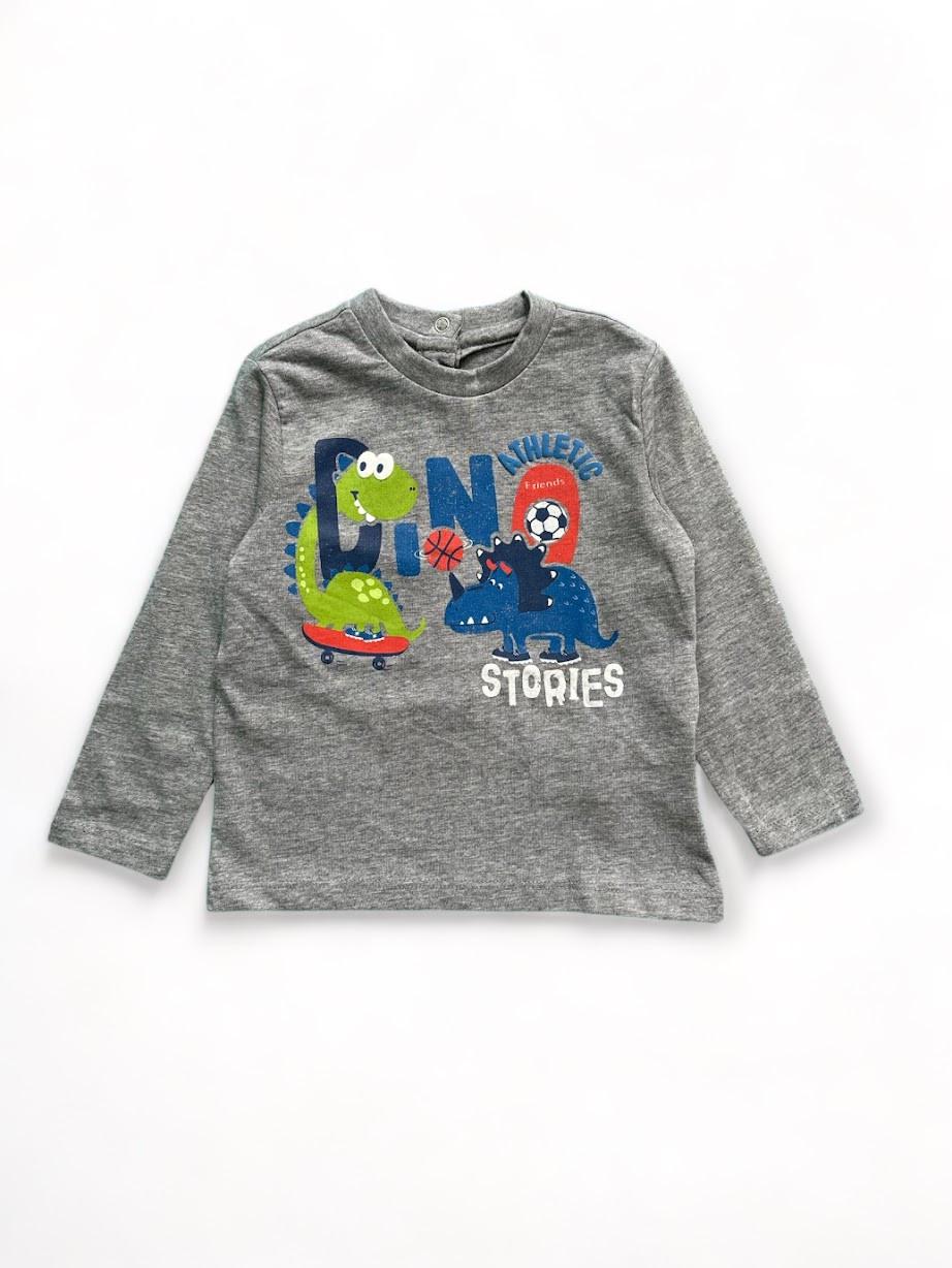 Реглан для мальчика Chicco с круглой горловиной 12-18 мес. 86 см Серый (2091953671)