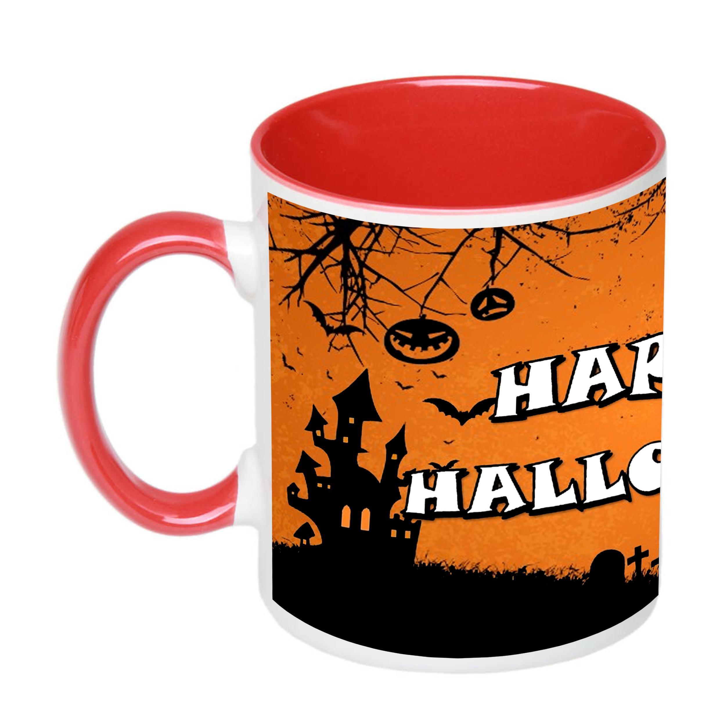 Чашка с печатью Happy Helloween №2 330 мл Красный (20863)