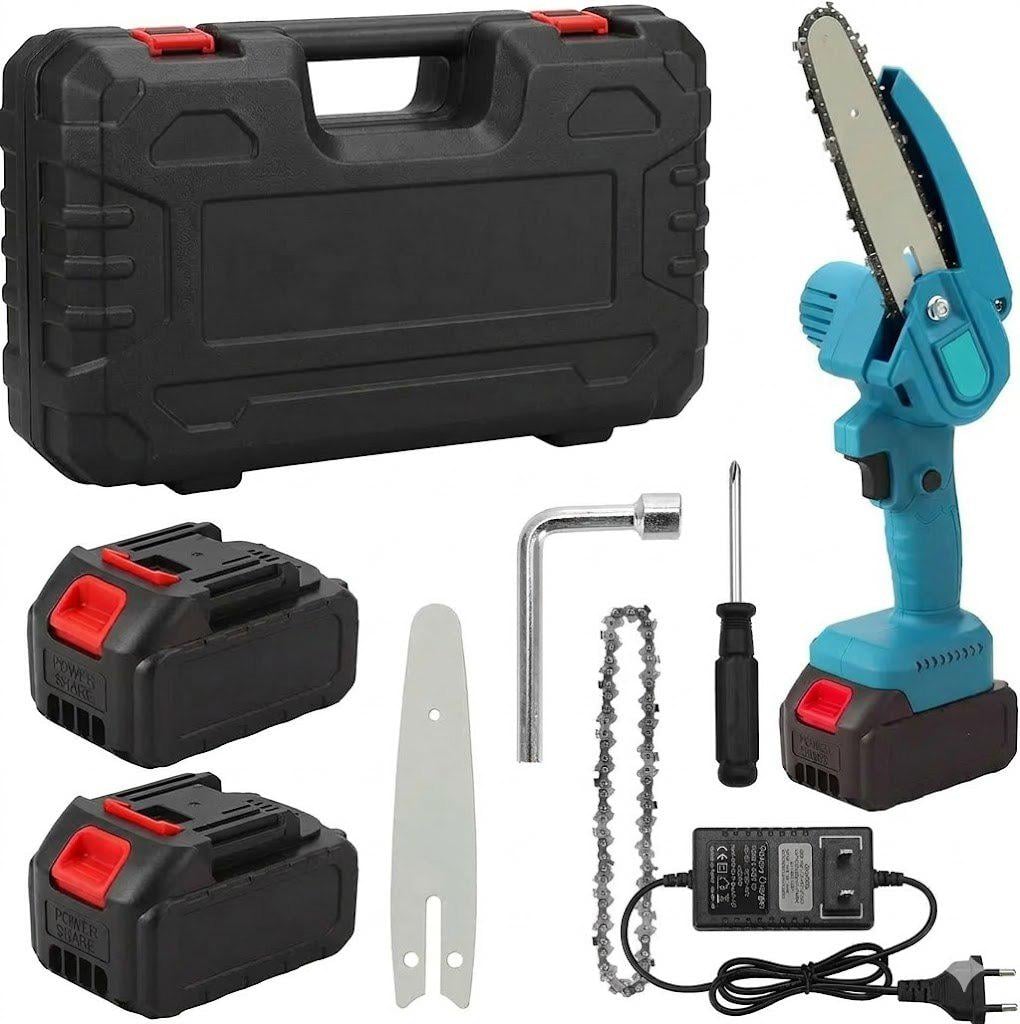 Пила мини аккумуляторная 6" и 2 АКБ 48В с индикатором масла в кейсе (2104619389)